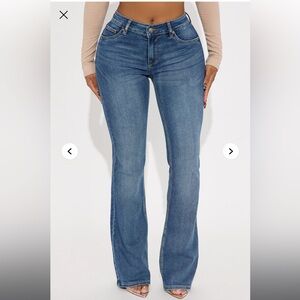 Fashion Nova Low Rise Flare Jeans